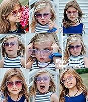Vista 2 de Pro Acme Lentes de sol con forma de corazón para niñas pequeñas de 3 a 10 años con forma de abeja