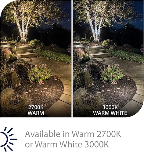 Miniatura 4 de Iluminación de paisaje WAC, luz LED redonda de 12 V para camino y área de 3000 K en latón macizo recubierto con bronce