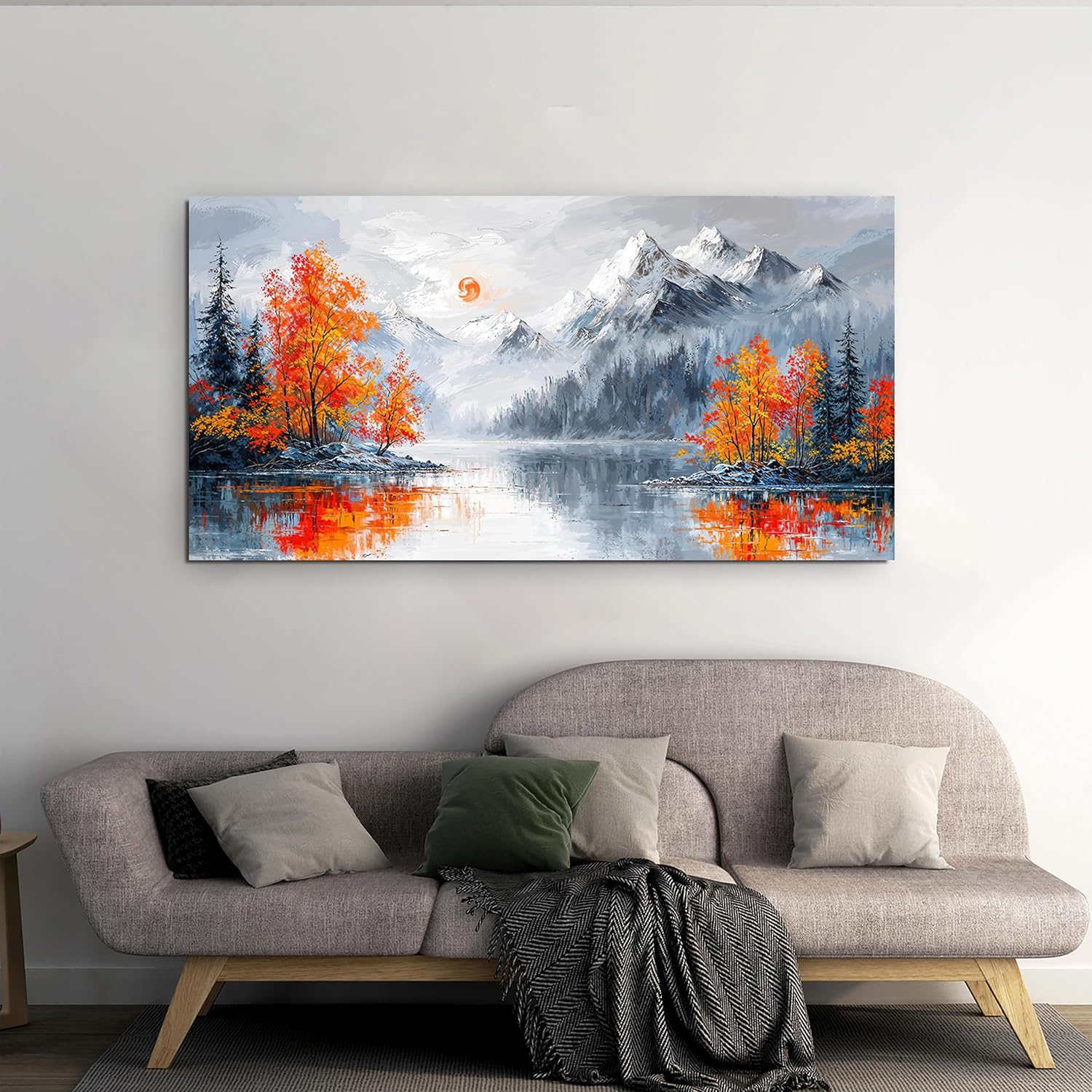 Canvas Wall Art Decor Wall Pictures for Living Room Artwork for Walls Vintage Forest Wall Art Decorations Canvas Art Wall Decor Landscape Mountain Wall Art Bedroom Home Aesthetic Art Decor 20" X 40"