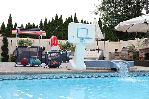 Miniatura 7 de Essentially Yours Flotadores de piscina, bolas, juguetes y equipos, organizador de malla rodante, grande, (35 pulgadas de ancho x 25.4 pulgadas de