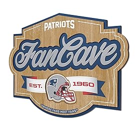 YouTheFan NFL New England Patriots Fan Cave Sign