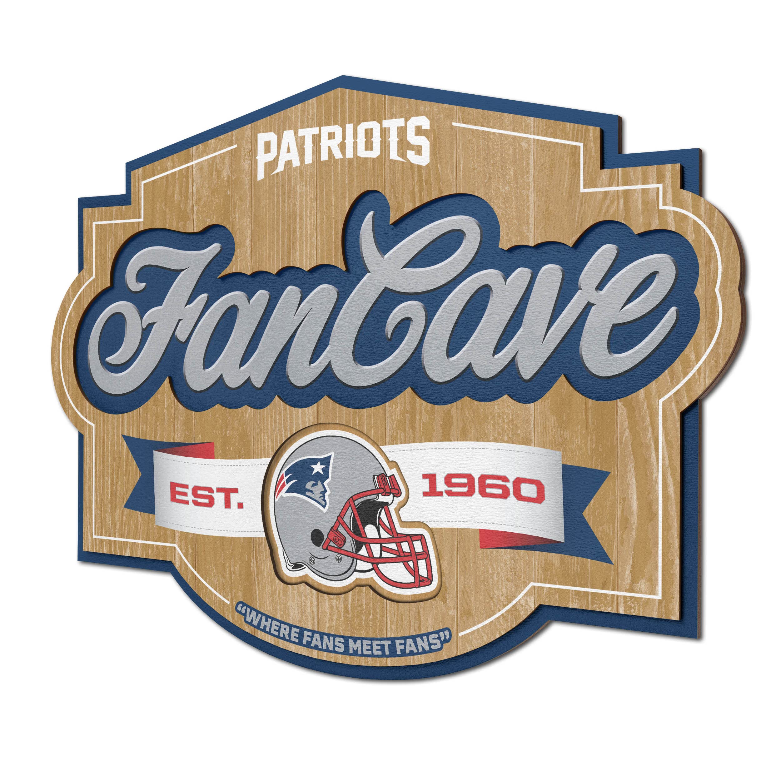 YouTheFan NFL New England Patriots FanCave Wall Art