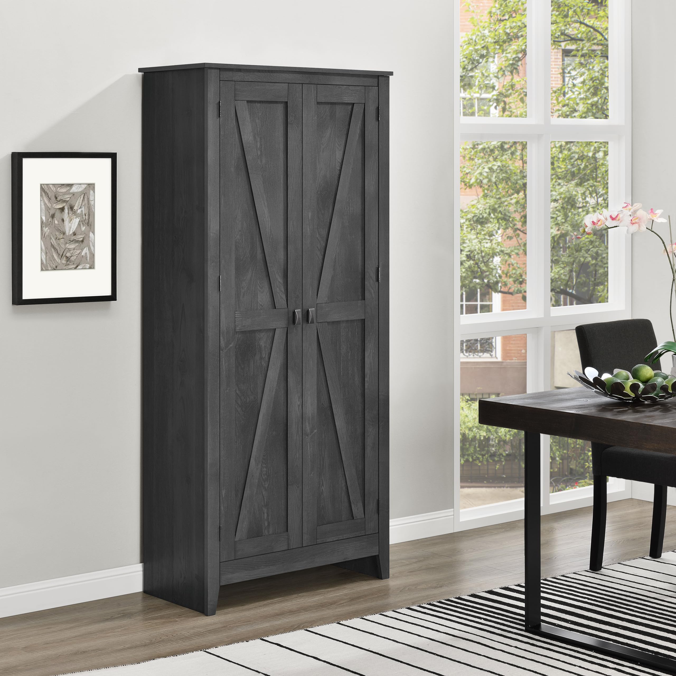 SystemBuild Evolution Farmington 31.5" Wide Storage Cabinet, Rustic Gray