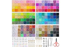 18,000 Colorful Clay Beads Kit for Jewelry Making with 130 Letter Beads