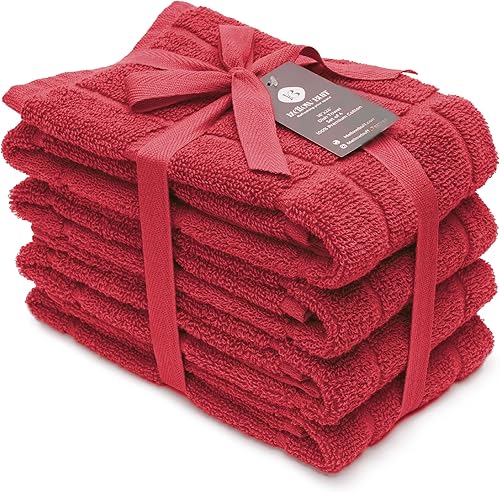 Miniatura 12 de Toallas de cocina 100% algodón de terry Mellow Buff, paquete de 4, 16 x 26 pulgadas, toallas de cocina súper suaves y absorbentes, perfectas para