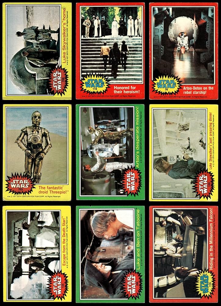 1977年製!STAR WARSカード·ソロ&レイア·2枚セット① 1977 Topps Star Wars Red Border Series 2 Partial Trading