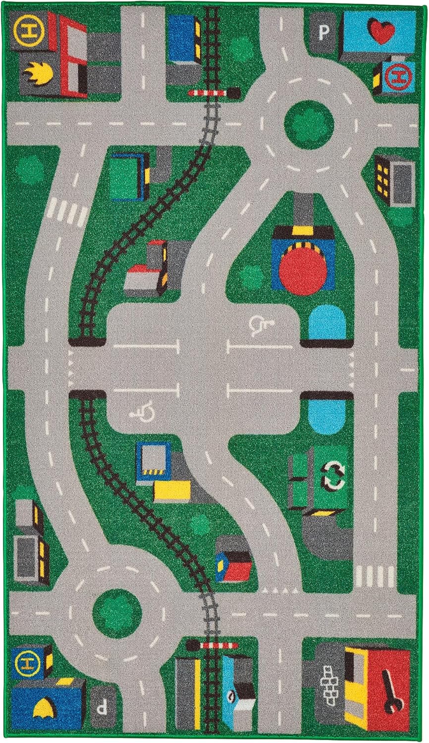 LILLABO Rug, green, 75x133 cm