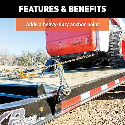 Miniatura 4 de CURT 83760 Anclaje de amarre con anillo en D para remolque soldado de 4-1/4 x 4-1/2 pulgadas, resistencia a la rotura de 26,500 libras (paquete de 2)