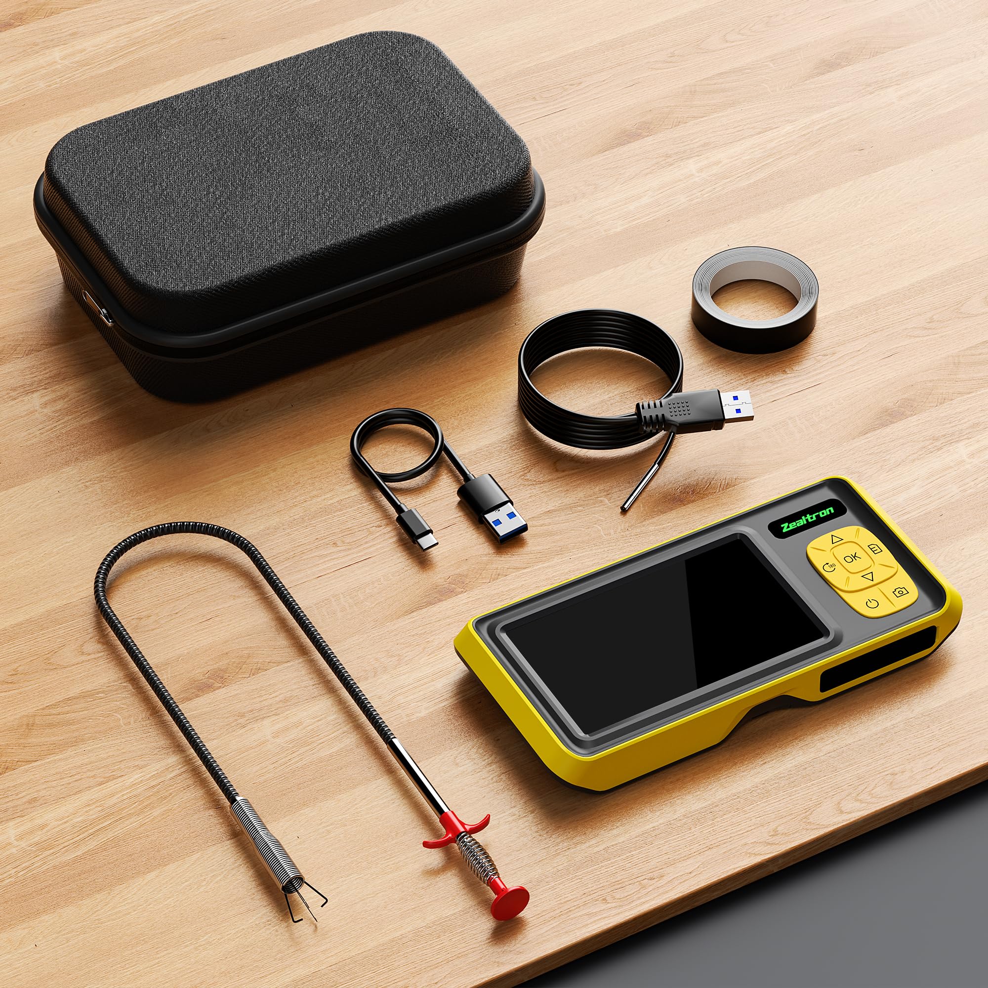 Endoscopio Industrial Sonda 3,9 mm, USB Intercambiable, Pinza Incluida | Inspección Visual, Uso Interior