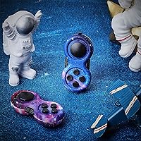Vista 5 de Skylety 2 piezas de juguetes para la ansiedad para adultos, controlador, almohadilla para aliviar el estrés, cubo clicker, controlador de juego