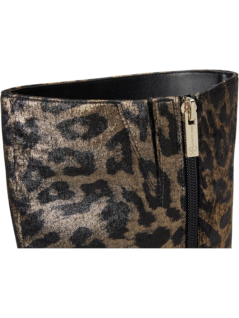 Gold Jessica Simpson Lovienn Pointed Toe Wide Calf Knee Boots