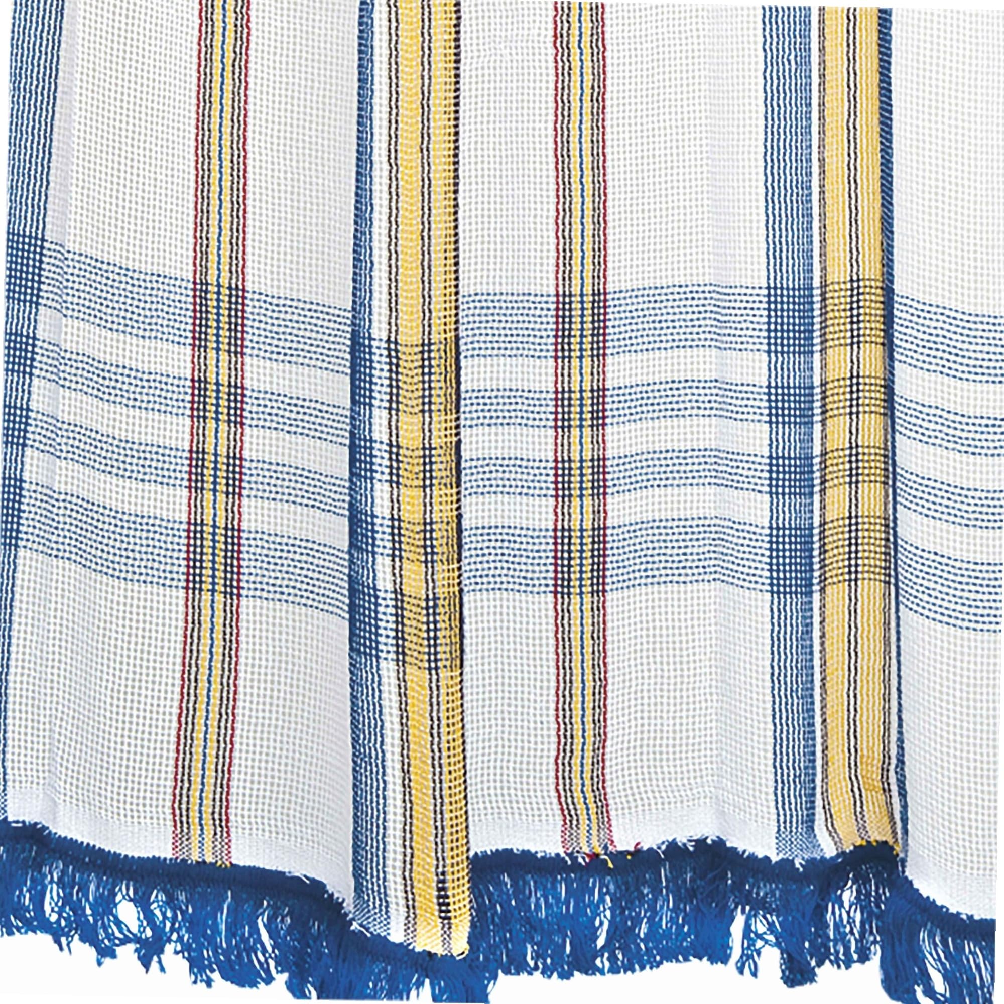 Rideau Marseillais tissé Bleu 225 x 140 cm