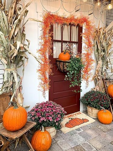 Miniatura 10 de RECUTMS 4 piezas de flores colgantes de vid sintética, decoración artificial, plantas colgantes falsas, plantas colgantes artificiales para