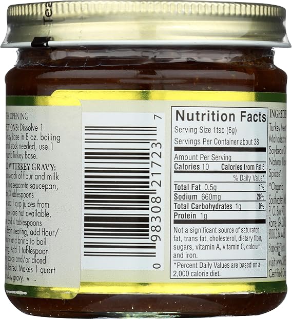 Better Than Bouillon Turkey Base 95% Organic, 8-ounce Jars (Pack of 6)