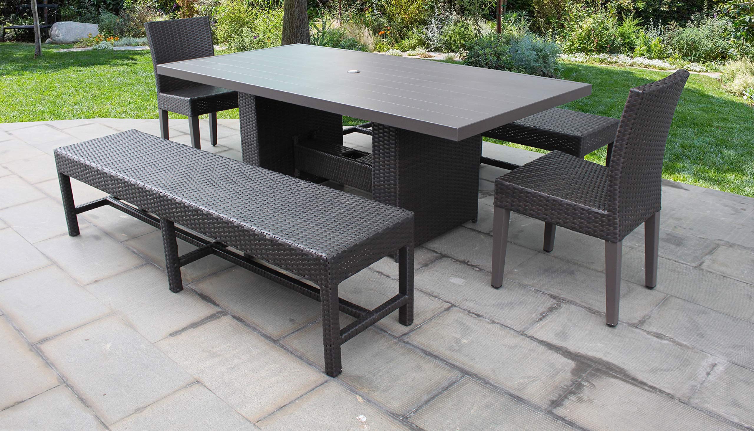 TK Classics BELLE-DTREC-KIT-2C2B Belle Dining Set, Espresso