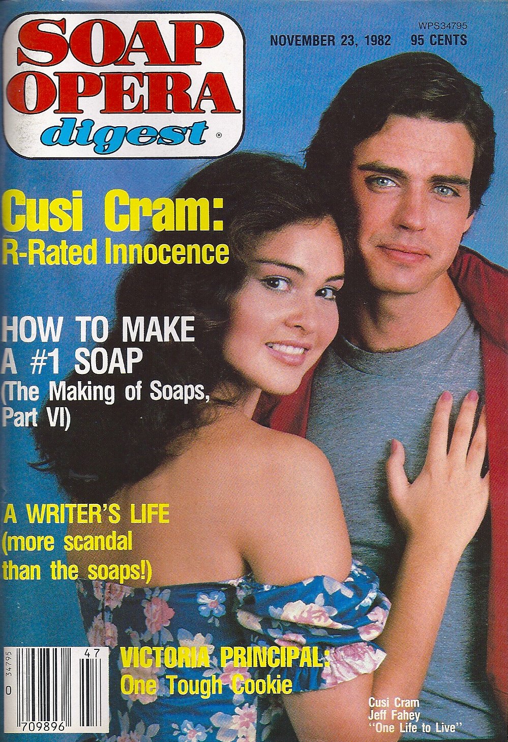 Cusi Cram, Jeff Fahey, One Life to Live, Victoria Principal, Larkin Malloy - November 23, 1982