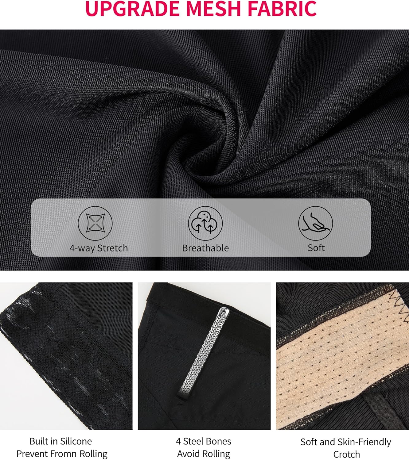 Gotoly Shapewear Tummy Control High Waisted Butt Lifting Shapewear Body Shaper Capri Shapewear Shorts Thigh Slimmer - Image 5