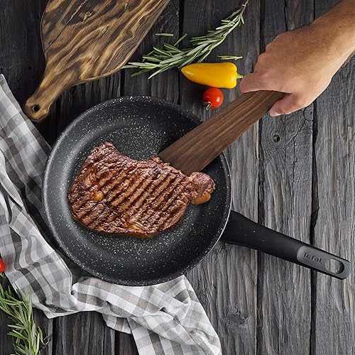 Miniatura 6 de 2 espátulas de madera de nogal, 9.8 pulgadas de largo, herramienta de cocina multiusos para voltear, agitar, mezclar ensaladas y servir, borde plano