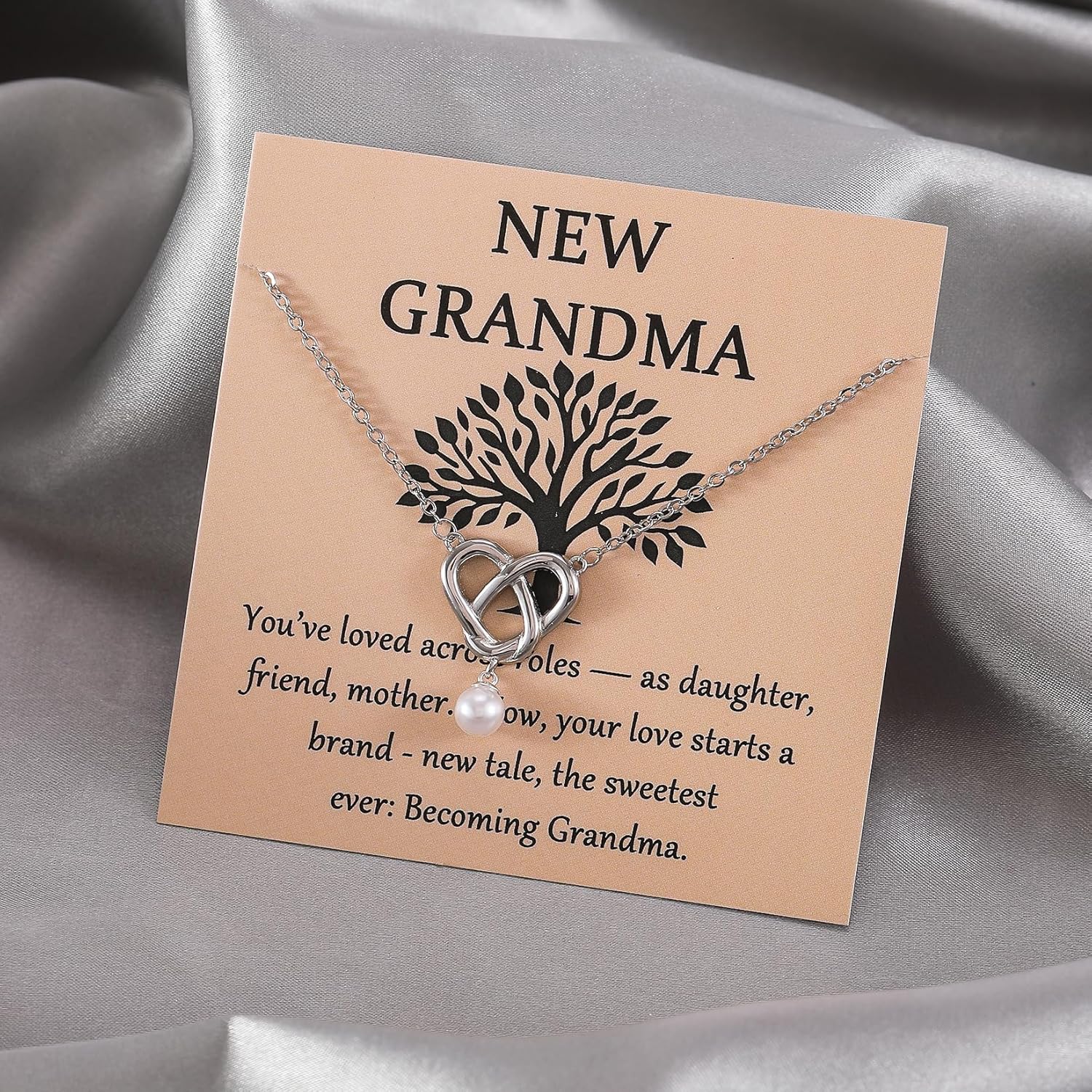 New Grandma Gifts, First Time Grandma Necklace with Pearl, Heart Jewelry Gift for New Nana, Mothers Day, Christmas, Baby Shower or Gender Reveal Present for Grandmother - Image 7