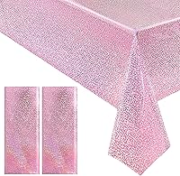 Vista 23 de 2 piezas de mantel holográfico negro con láser, mantel espacial de galaxia, mantel de 40 * 108 pulgadas con estrellas brillantes, mantel