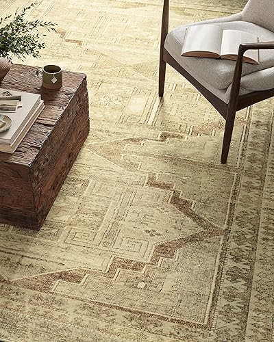 Miniatura 7 de Loloi x Magnolia Home by Joanna Gaines Sinclair SIN-02 Collection Alfombra lavable a máquina, caquitabaco, 5 x 7 pies