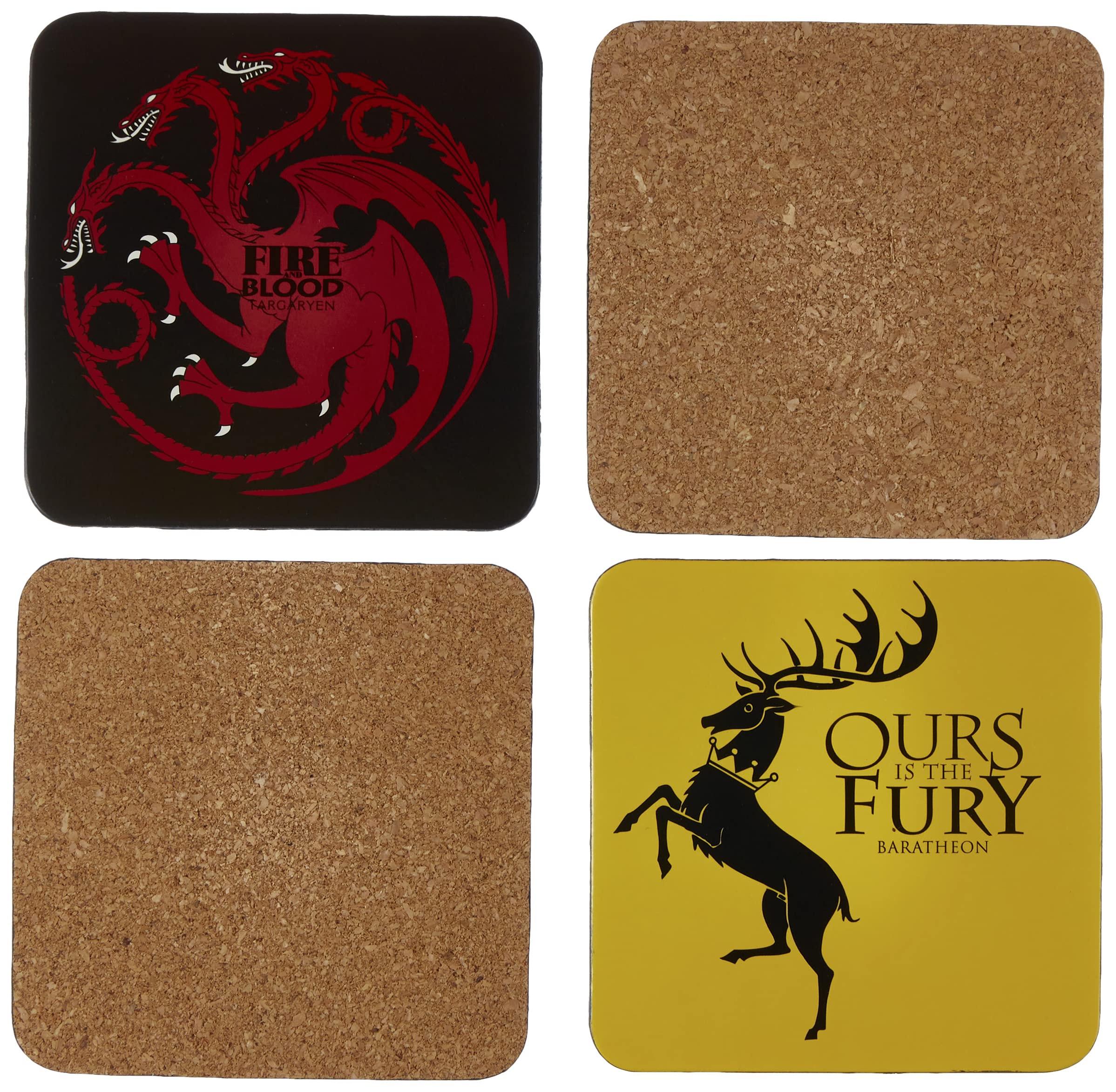 Game of Thrones Coaster Targaryen Case (6) Half Moon Bicchieri Boccali