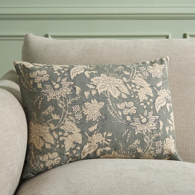 Almohada Decorativa Gris 50.8 x 35.56 cm con Funda de Algodón miniatura 2