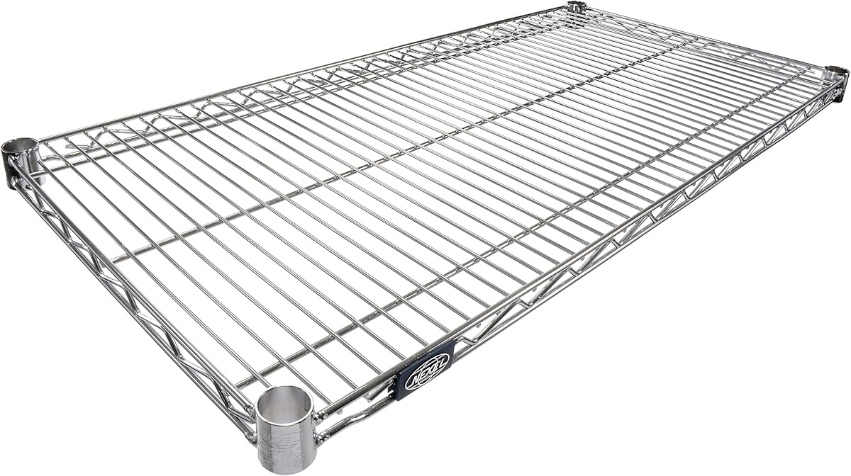 Nexel Additional Wire Shelf for Wire Shelving Units, 600-800 lb Capacity, 18"W x 36"L, Chrome Finish