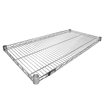 Nexel Additional Wire Shelf for Wire Shelving Units, 600-800 lb Capacity, 21 W x 24 L, Chrome Finish, (S2124C)