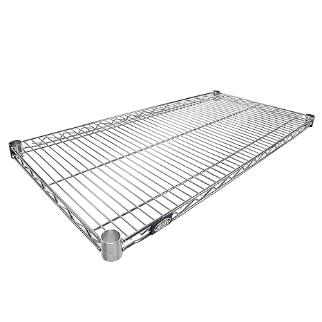 Nexel Additional Wire Shelf for Wire Shelving Units, 600-800 lb Capacity, 21 W x 24 L, Chrome Finish, (S2124C)