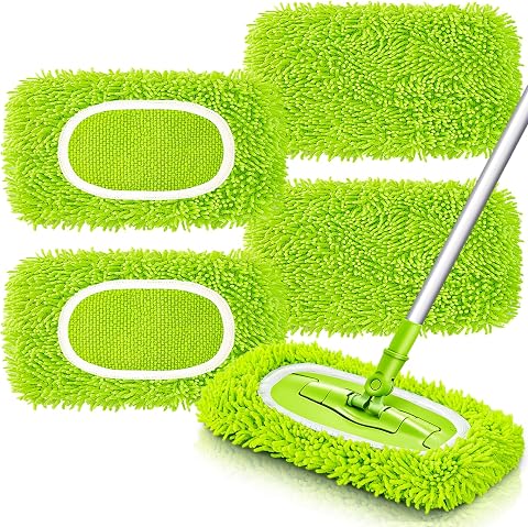 Unoutur Reusable Dry Sweeping Cloths Microfiber Wet Mop P...