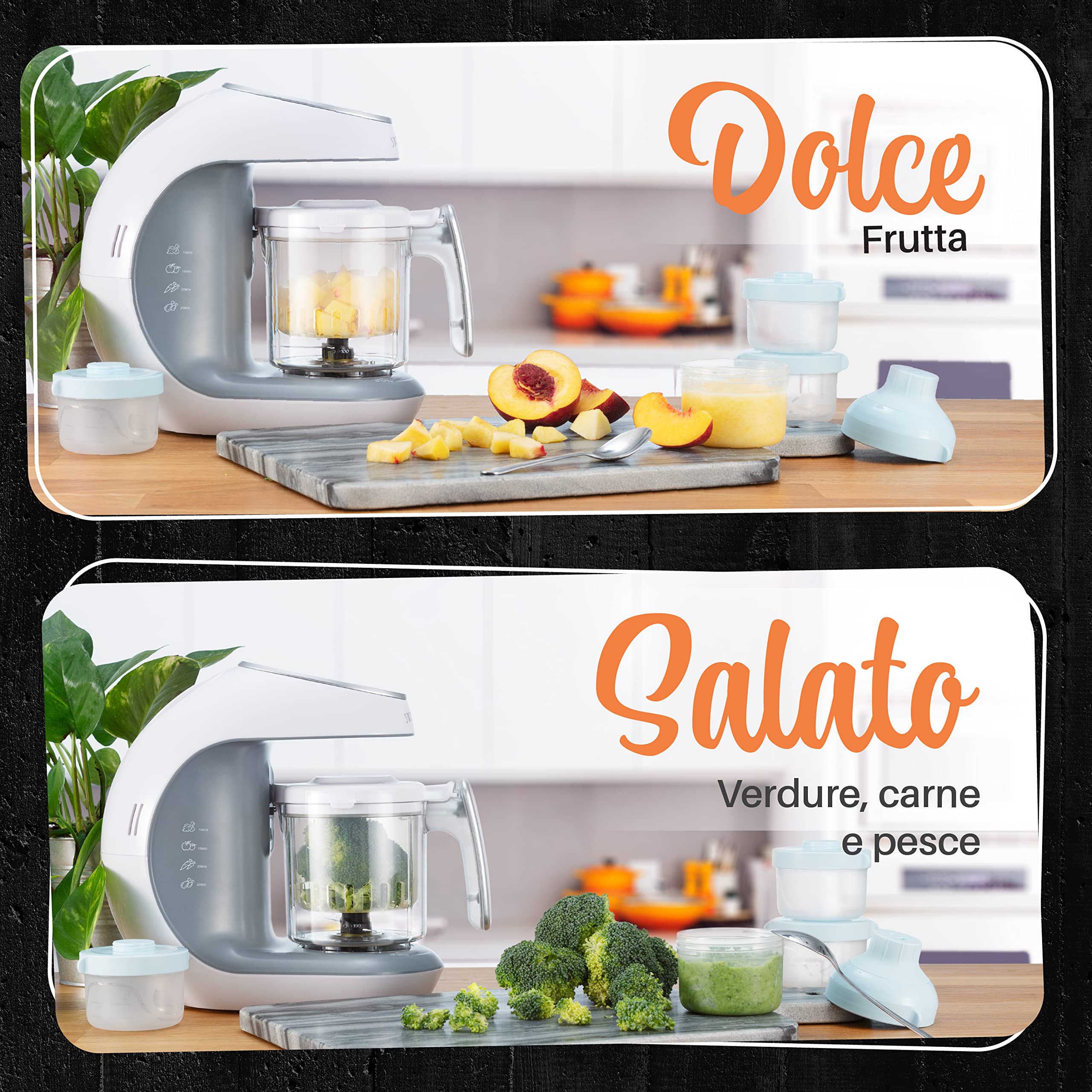 Sweety Fox Cuocipappa Mixer Multifunzione 7-in-1 per Bébé - Vapore, Mixer, Pulse