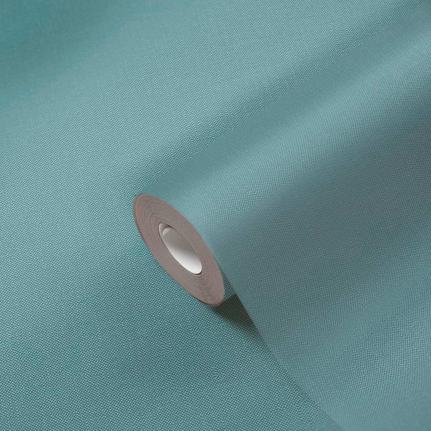 A.S. Création Non-Woven Wallpaper in Blue Turquoise - High-Quality Plain Wallpaper 397836 on 10.05 m x 0.53 m for Various Rooms - Made in Germany
