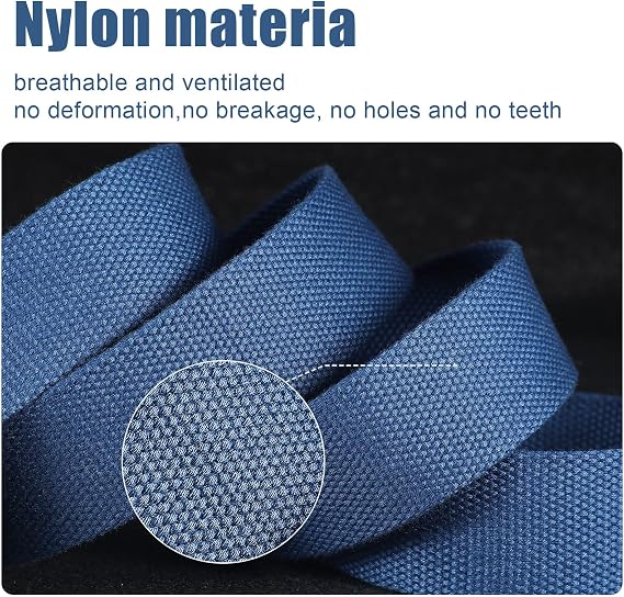 Geyoga 6 Pack Golf Belts for Men Men's Golf Web Belt Nylon Web Belt Size up to 55 Adjustable Solid Nylon Belt