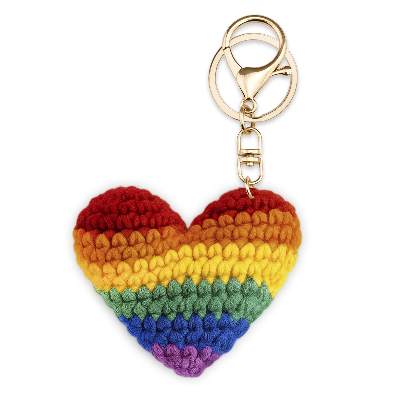Lesbian Stuff LGBTQ Gifts for Girlfriend Boyfriend Crochet Rainbow Keychain Lesbian Gifts Gay Pride Accessories