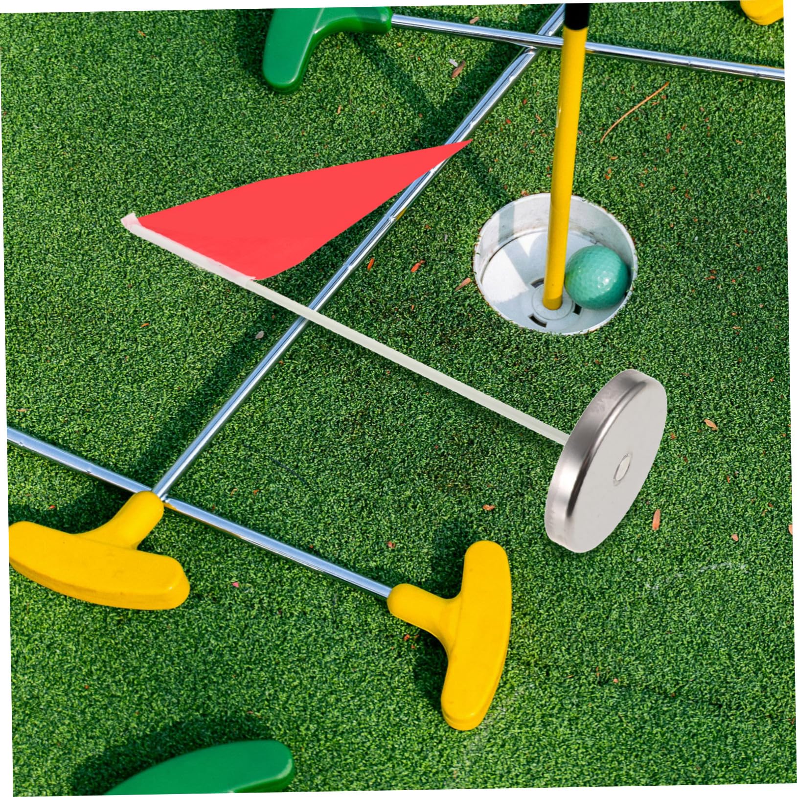 Anneome Golf Hole Cup with Flag Durable Practice Golf Cup for Marking for Training and Decoration