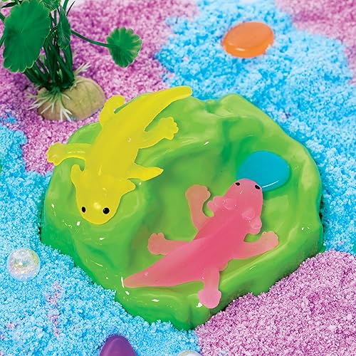 Miniatura 5 de Creativity for Kids Contenedor sensorial: Axolotl Juego práctico con espuma Wiggly, figuras y herramientas de ajolote Fomenta las habilidades