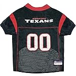 Pets First NFL Houston Texans Dog Jersey, Size Medium, Football Shirt Costume for Pet, Dog Sports T-Shirt, NFL Team Clothing for Cats, Licensed Pet Apparel Available in 7 Sizes and 32 Teams