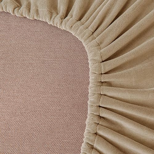 Miniatura 5 de Fundas de sofá de 7 piezas, fundas de terciopelo elástico de felpa para sofá de 3 cojines, suaves y antideslizantes, protector de muebles para sala