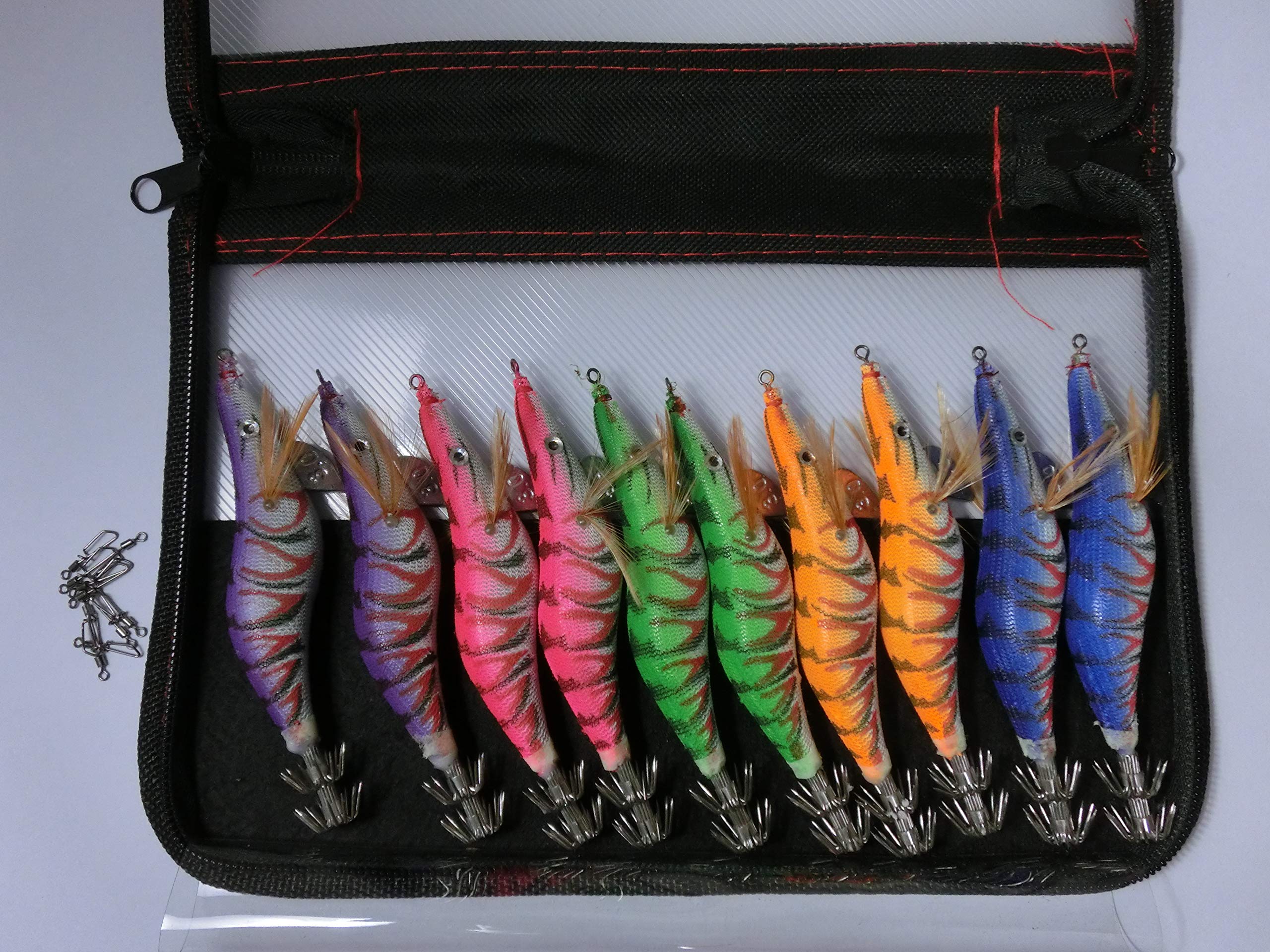 エギ 10個セット カラフル Amazon | イカ 釣り カラフル な 10個エギ 3.0号 セット ケース