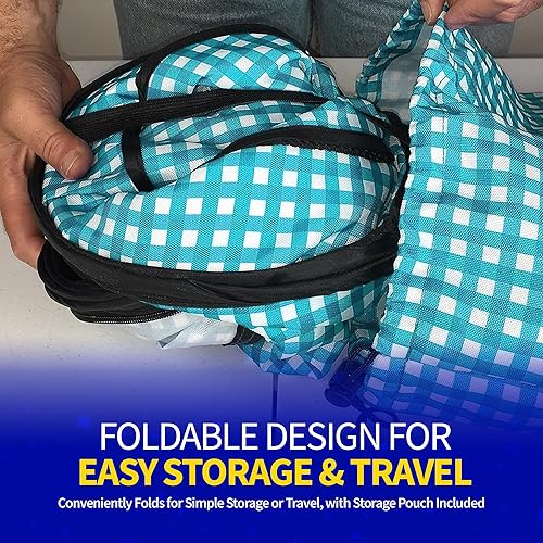 Miniatura 7 de Pet Fit For Life Condominio de viaje plegable extragrande (32 x 19 x 19 pulgadas) para gatos con caja de arena de viaje para gatos y juguete de