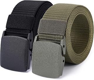 Mile High Life | Nylon Web Belt | Outdoor Military Belt | TSA Safe Buckle Plastic/Metal