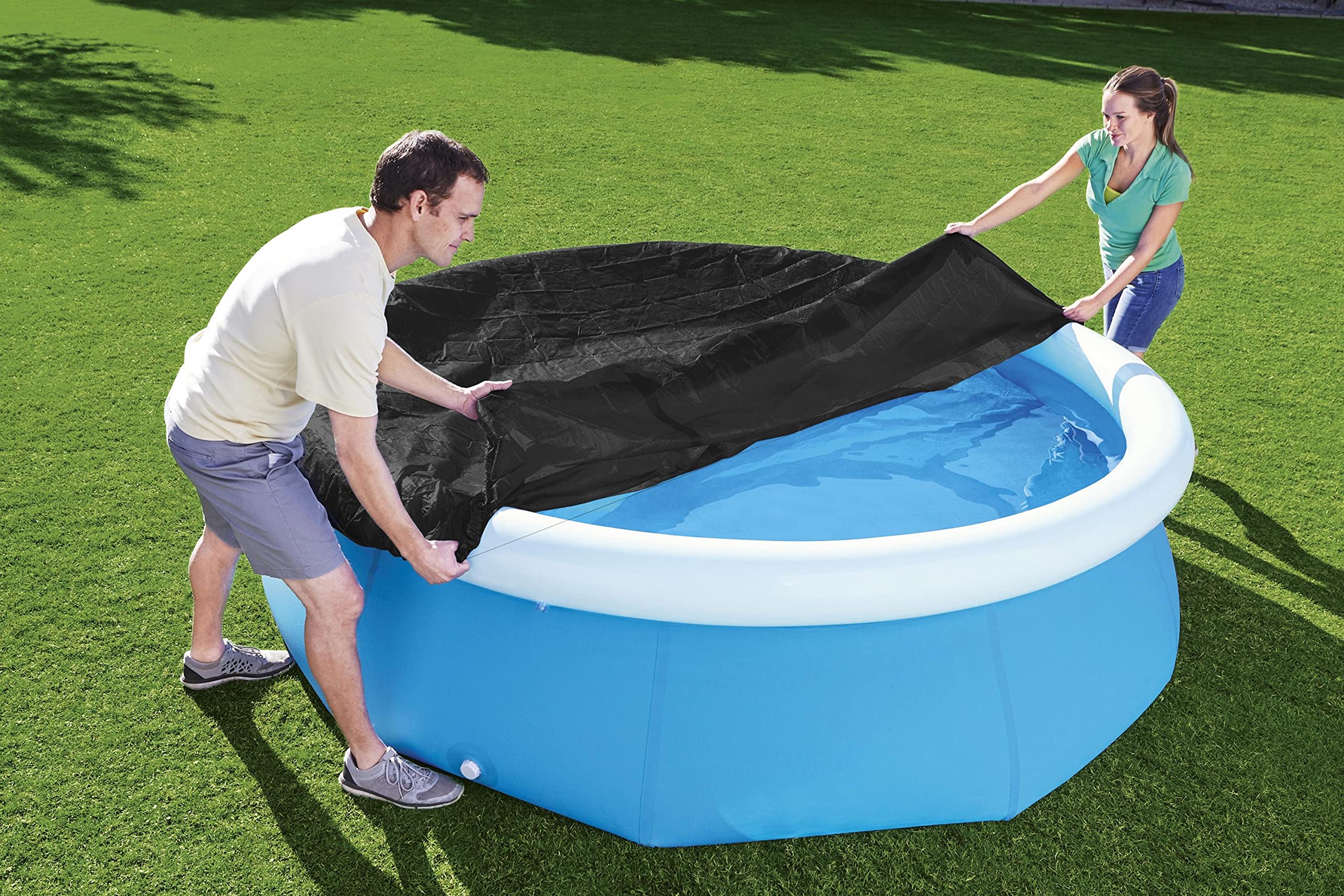 Bestway Fast Set Pool Flowclear Plandeka, 244 cm, Niebieska