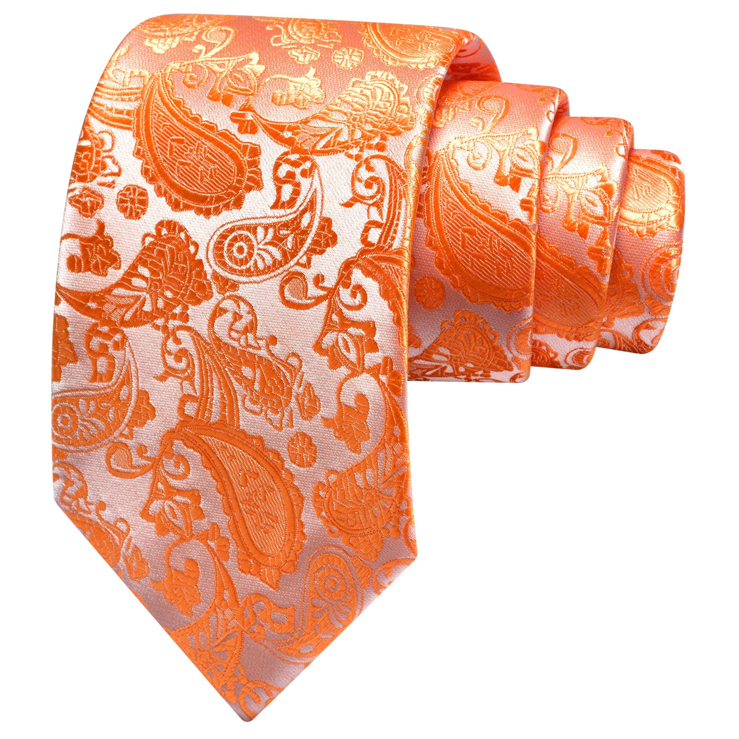 GUSLESON 3.15"(8cm) Fashion Paisley Ties Mens Woven Jacquard Necktie for Wedding