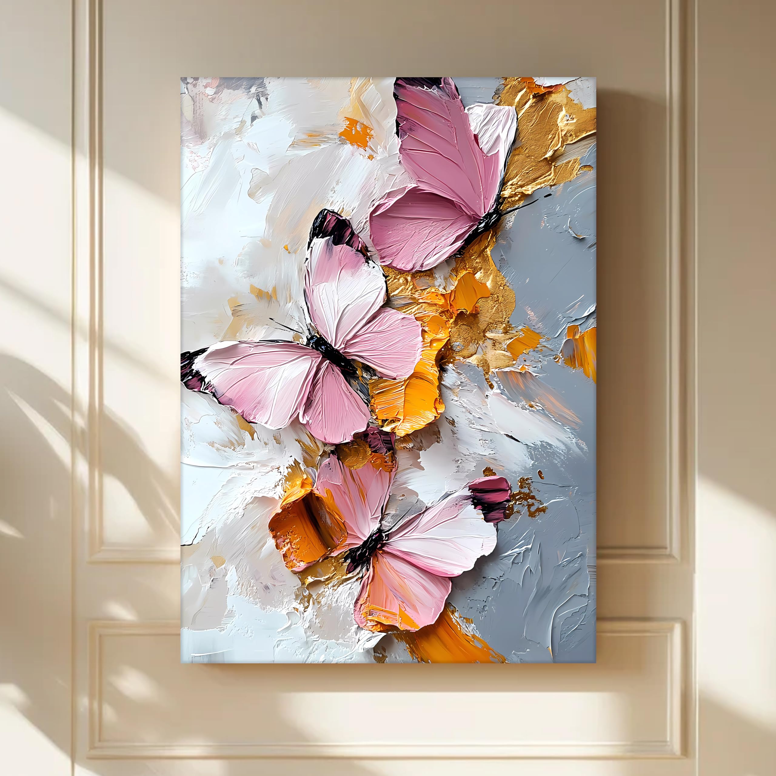 Textured Floral Canvas Art - Nature Wall Decor -30