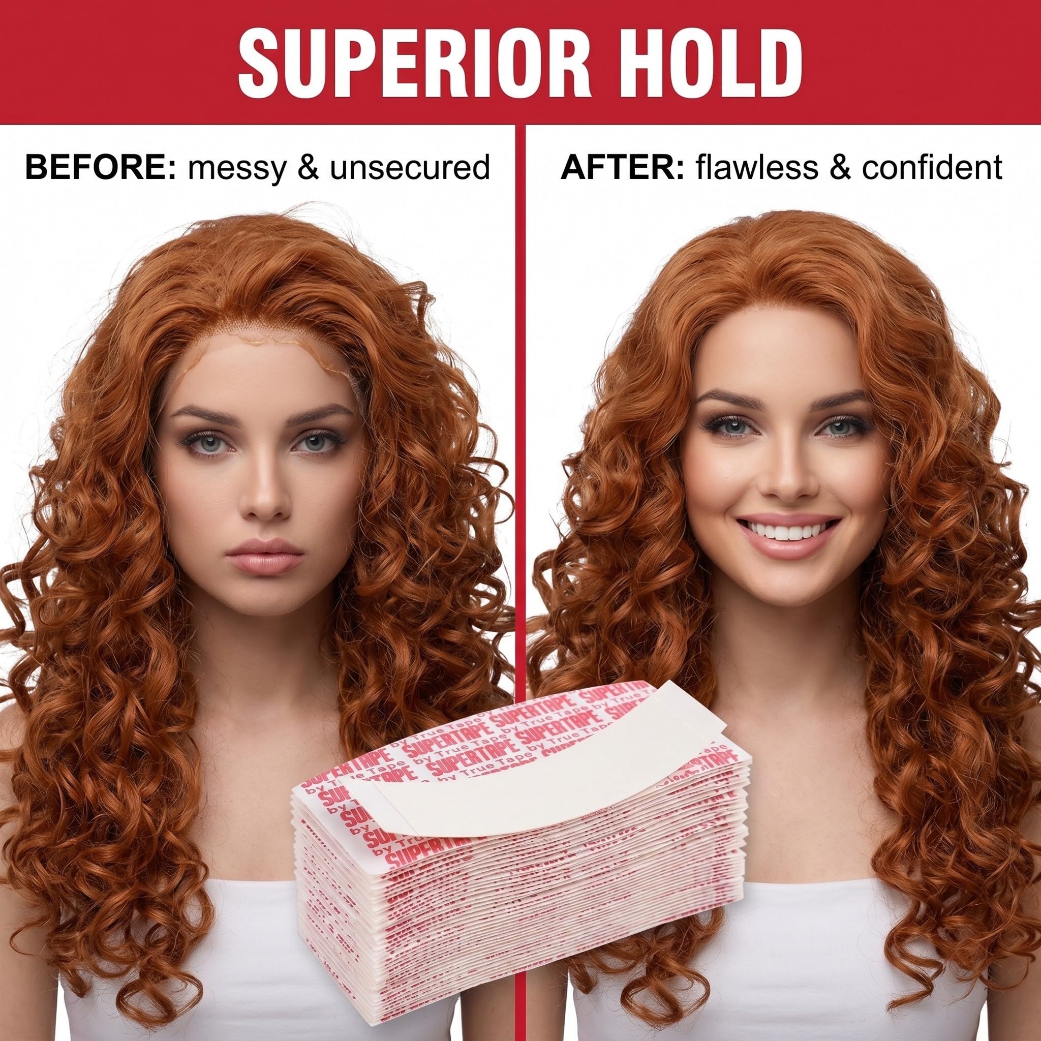 36 Piezas Cinta Pelo Transparente Cinta Adhesiva Doble Cara para Extensiones de Cabello, Pegamento Peluca y Prótesis Capilares, Adhesivo Invisible Impermeable de Larga Duración, 7.6 x 2.2 cm