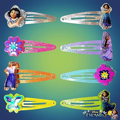 Miniatura 5 de Disney Encanto - Pinzas para el pelo para niñas, paquete de 8 pinzas multicolor a partir de 3 años