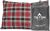 TETON Sports Camp Pillow - Packable Washable Travel Pillow for Camping, Backpacking & Road Trips, Grey