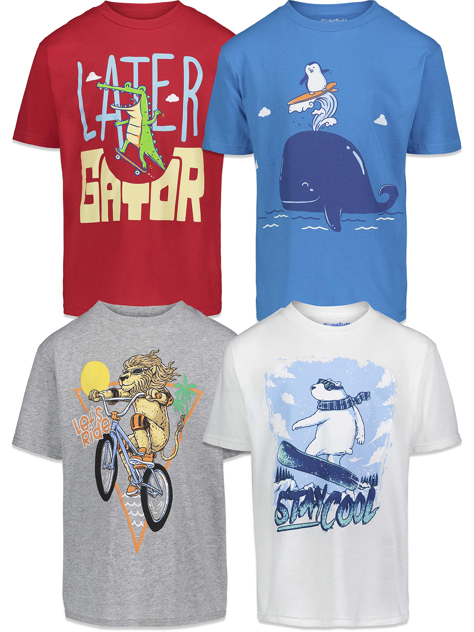Funstuff Animals 4 Pack Short Sleeve T-Shirts