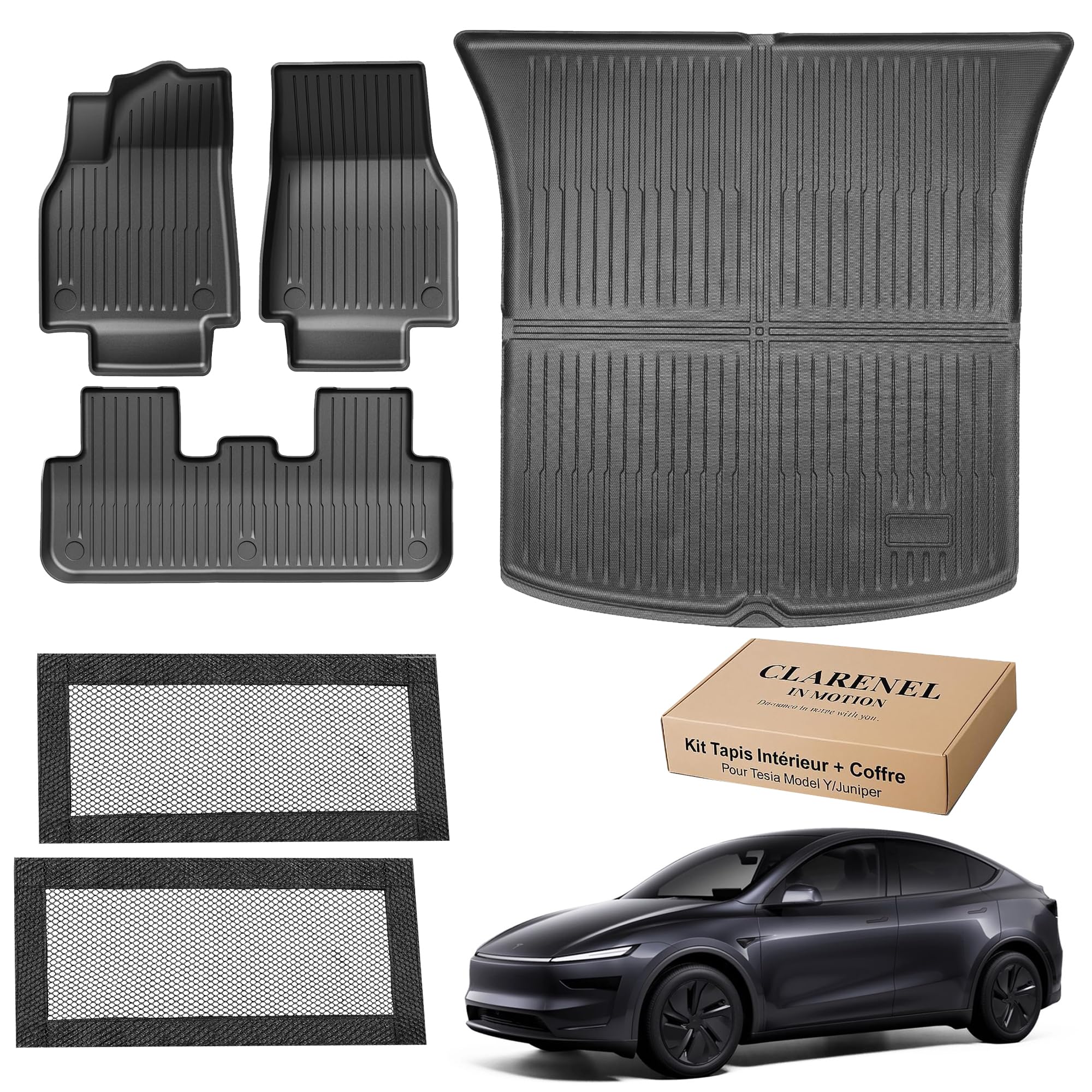 Alfombra TPE Tesla Model Y Juniper 2025 Kit Completo